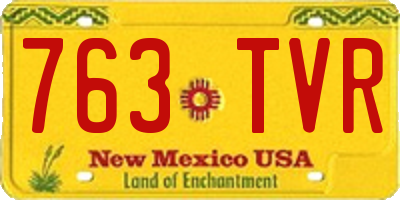 NM license plate 763TVR