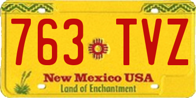 NM license plate 763TVZ