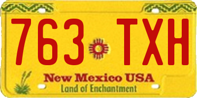 NM license plate 763TXH