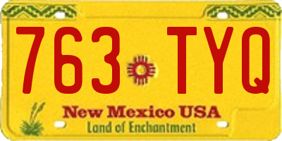 NM license plate 763TYQ