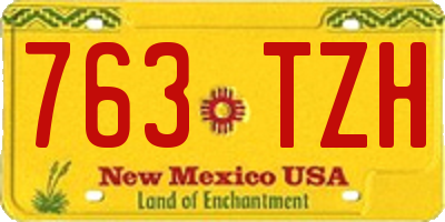 NM license plate 763TZH