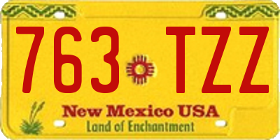 NM license plate 763TZZ