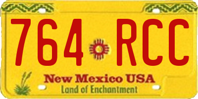NM license plate 764RCC