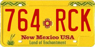NM license plate 764RCK