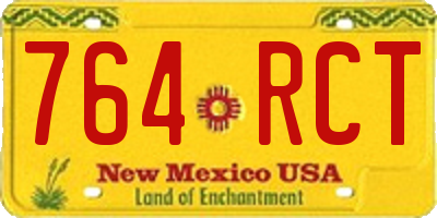 NM license plate 764RCT