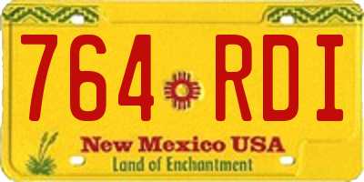 NM license plate 764RDI