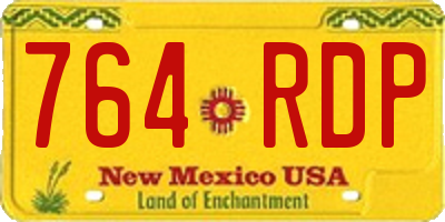 NM license plate 764RDP