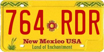 NM license plate 764RDR