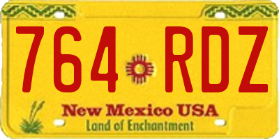 NM license plate 764RDZ
