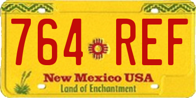NM license plate 764REF