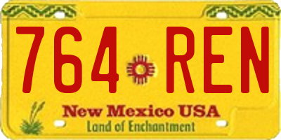 NM license plate 764REN