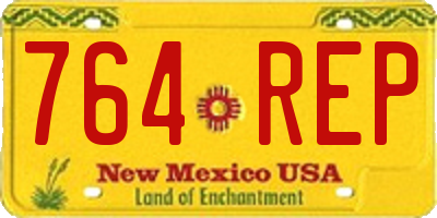 NM license plate 764REP