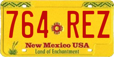 NM license plate 764REZ