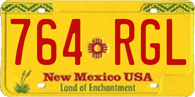 NM license plate 764RGL
