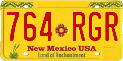 NM license plate 764RGR