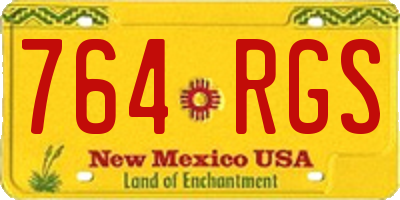NM license plate 764RGS