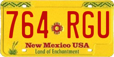 NM license plate 764RGU