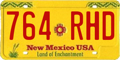 NM license plate 764RHD
