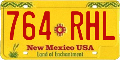 NM license plate 764RHL