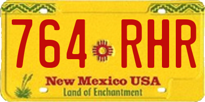 NM license plate 764RHR