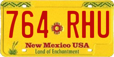 NM license plate 764RHU