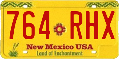 NM license plate 764RHX