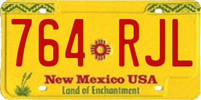 NM license plate 764RJL