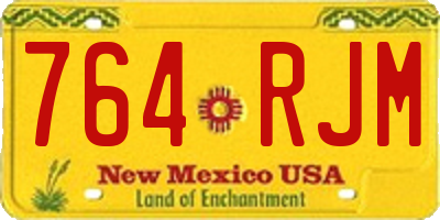 NM license plate 764RJM