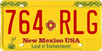 NM license plate 764RLG