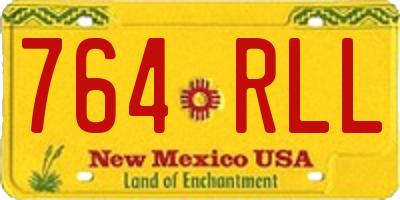 NM license plate 764RLL