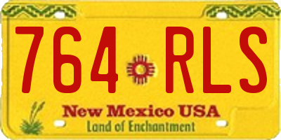 NM license plate 764RLS