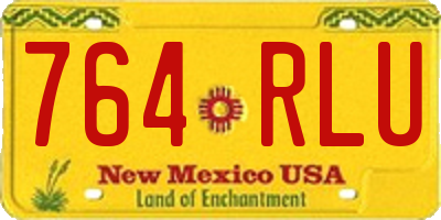 NM license plate 764RLU