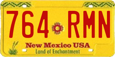 NM license plate 764RMN