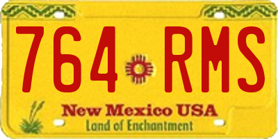NM license plate 764RMS