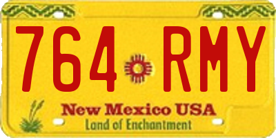 NM license plate 764RMY
