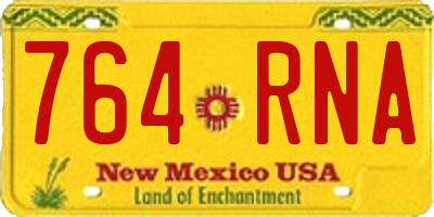 NM license plate 764RNA