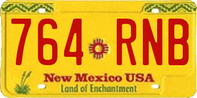 NM license plate 764RNB