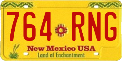 NM license plate 764RNG