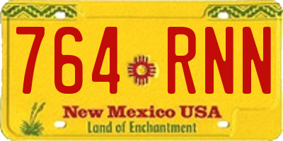 NM license plate 764RNN
