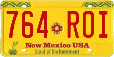 NM license plate 764ROI