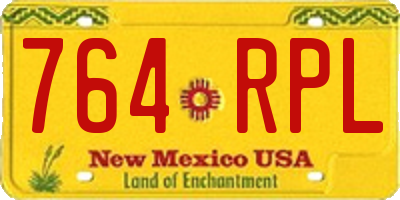 NM license plate 764RPL