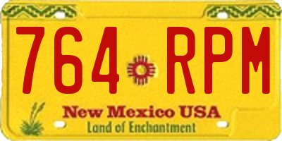 NM license plate 764RPM