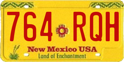 NM license plate 764RQH