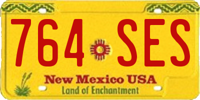 NM license plate 764SES