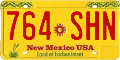 NM license plate 764SHN