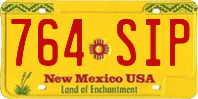 NM license plate 764SIP
