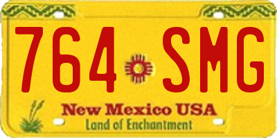NM license plate 764SMG