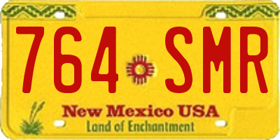 NM license plate 764SMR