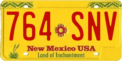 NM license plate 764SNV