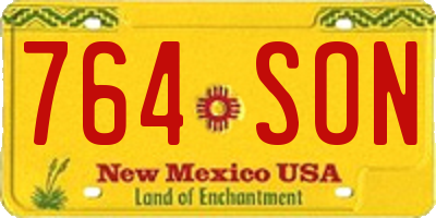 NM license plate 764SON